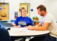 Faculty advises a student at CTC