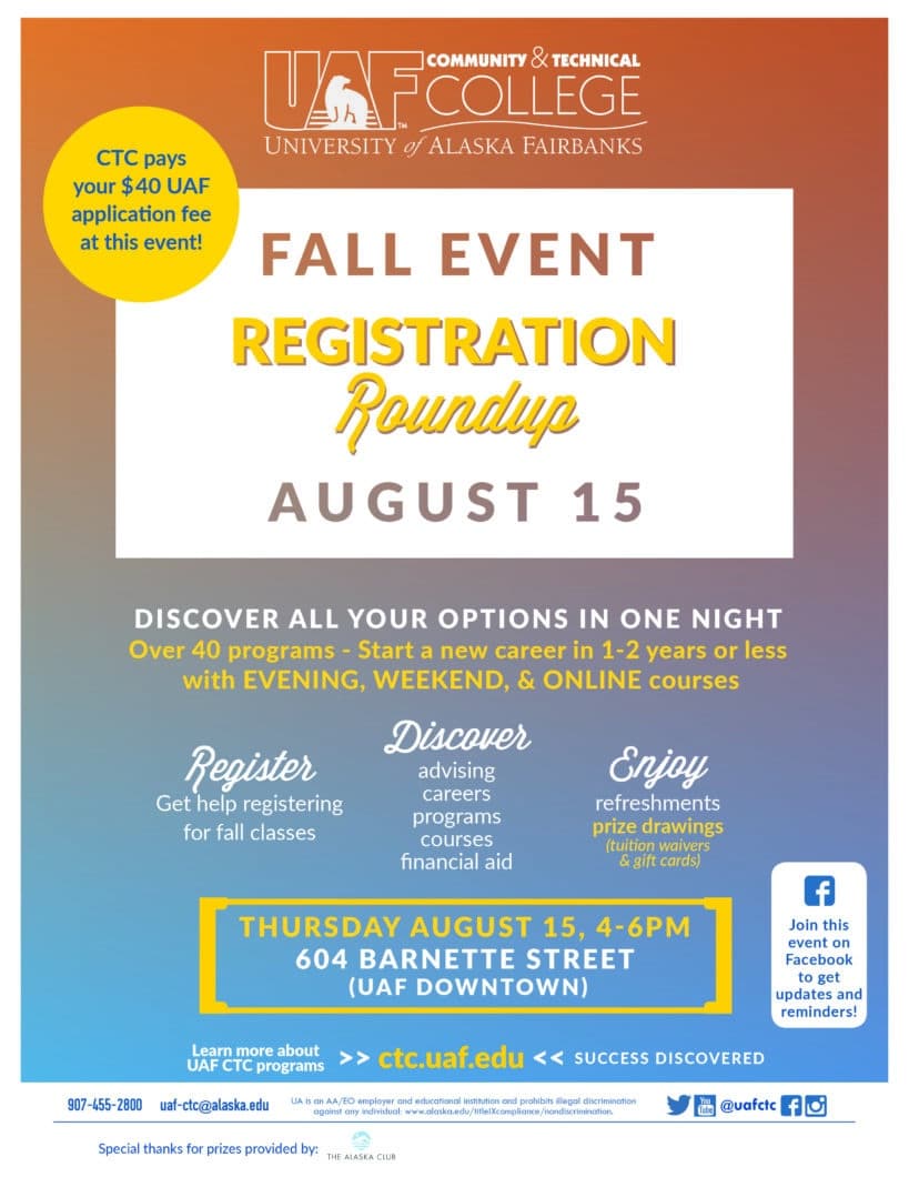Fall 2019 Registration Roundup Flyer, August 15