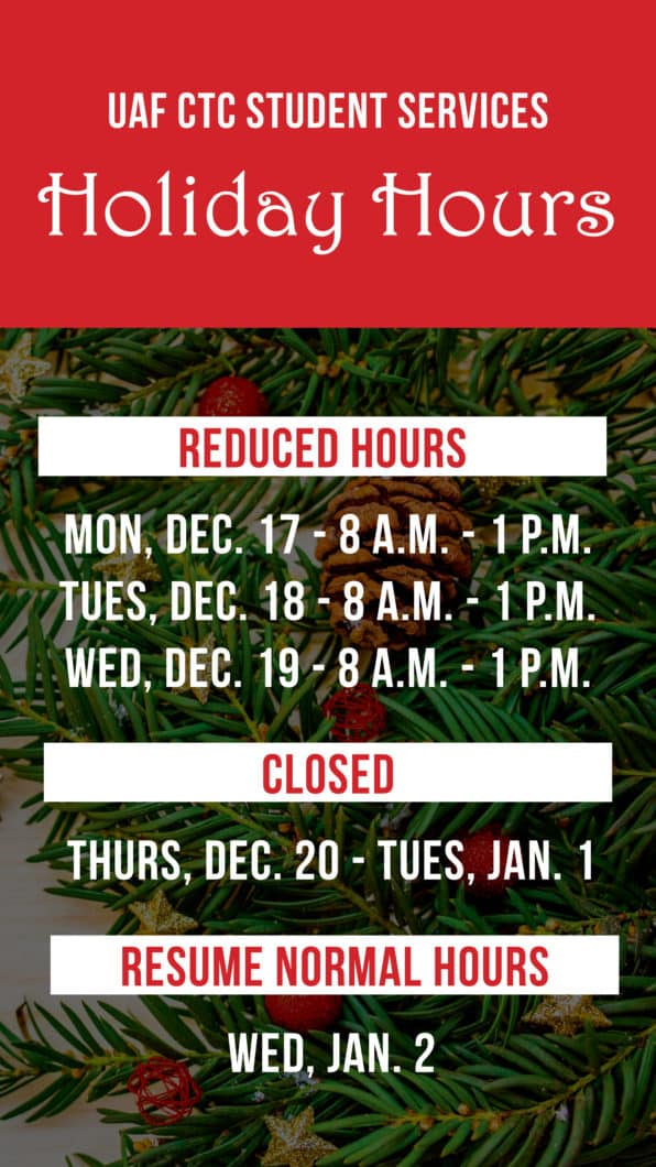 Holiday Hours graphic