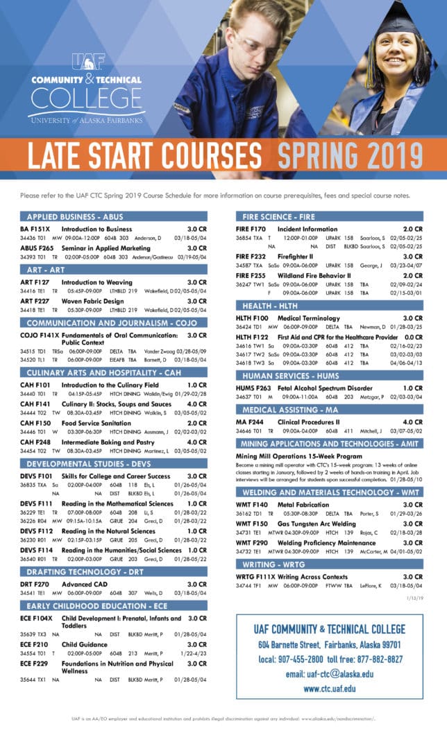 Late Start Course Flyer graphic