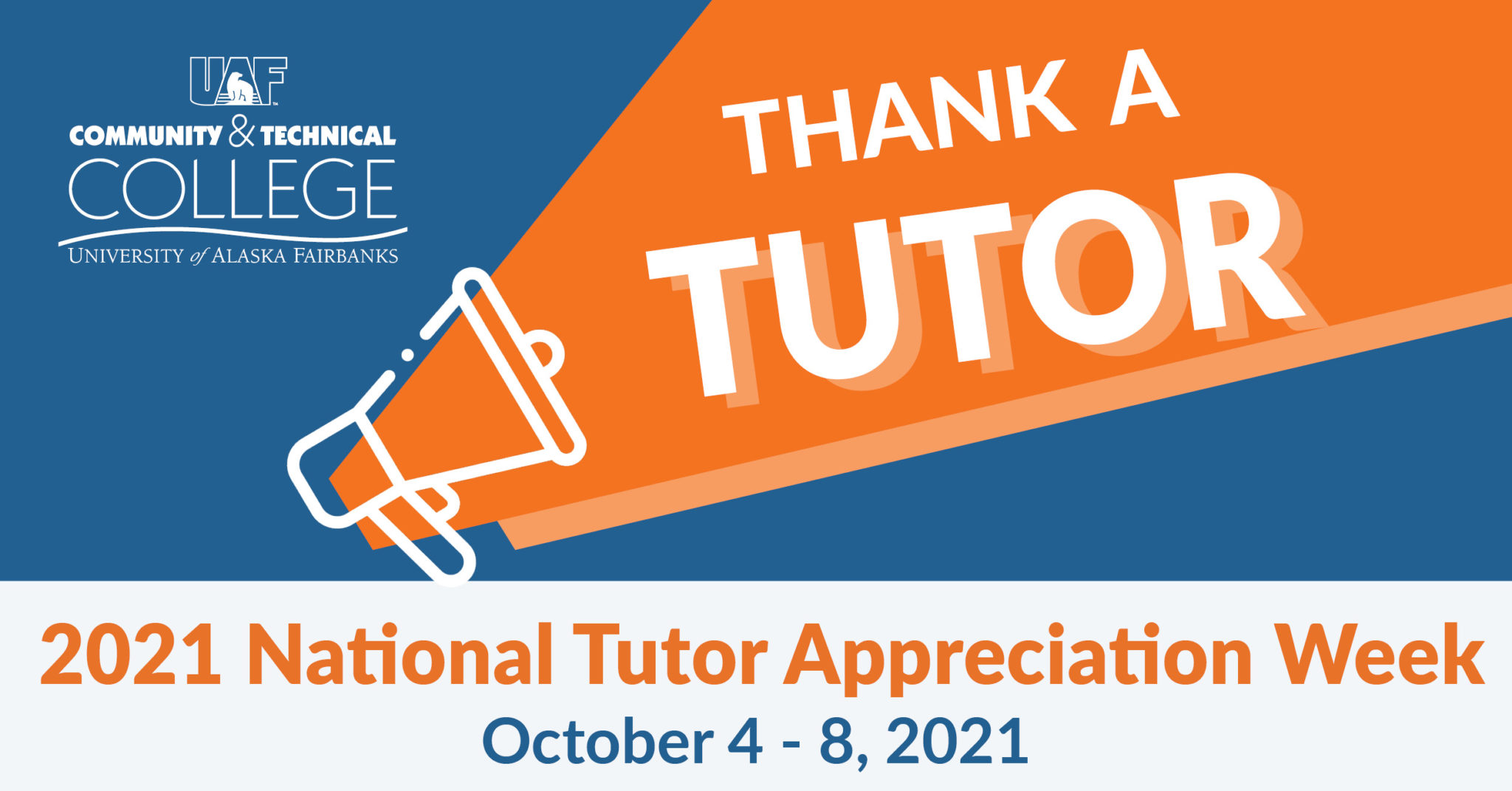 Thank a Tutor, National Tutor Appreciation Week, October 4-8, 2021